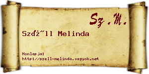 Széll Melinda névjegykártya